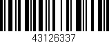 Código de barras (EAN, GTIN, SKU, ISBN): '43126337'