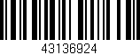 Código de barras (EAN, GTIN, SKU, ISBN): '43136924'