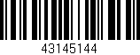 Código de barras (EAN, GTIN, SKU, ISBN): '43145144'
