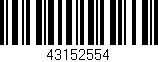 Código de barras (EAN, GTIN, SKU, ISBN): '43152554'
