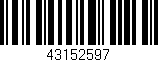 Código de barras (EAN, GTIN, SKU, ISBN): '43152597'