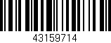 Código de barras (EAN, GTIN, SKU, ISBN): '43159714'