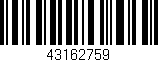 Código de barras (EAN, GTIN, SKU, ISBN): '43162759'