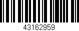 Código de barras (EAN, GTIN, SKU, ISBN): '43162959'