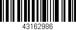 Código de barras (EAN, GTIN, SKU, ISBN): '43162986'