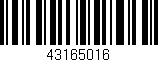 Código de barras (EAN, GTIN, SKU, ISBN): '43165016'