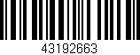 Código de barras (EAN, GTIN, SKU, ISBN): '43192663'