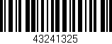 Código de barras (EAN, GTIN, SKU, ISBN): '43241325'