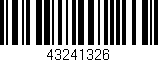 Código de barras (EAN, GTIN, SKU, ISBN): '43241326'