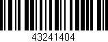 Código de barras (EAN, GTIN, SKU, ISBN): '43241404'