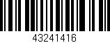 Código de barras (EAN, GTIN, SKU, ISBN): '43241416'