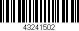 Código de barras (EAN, GTIN, SKU, ISBN): '43241502'