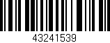 Código de barras (EAN, GTIN, SKU, ISBN): '43241539'