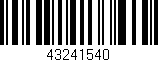 Código de barras (EAN, GTIN, SKU, ISBN): '43241540'