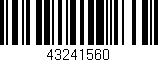 Código de barras (EAN, GTIN, SKU, ISBN): '43241560'