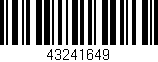 Código de barras (EAN, GTIN, SKU, ISBN): '43241649'