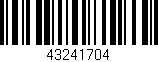 Código de barras (EAN, GTIN, SKU, ISBN): '43241704'
