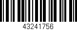 Código de barras (EAN, GTIN, SKU, ISBN): '43241756'