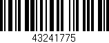 Código de barras (EAN, GTIN, SKU, ISBN): '43241775'