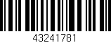 Código de barras (EAN, GTIN, SKU, ISBN): '43241781'