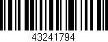 Código de barras (EAN, GTIN, SKU, ISBN): '43241794'