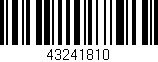 Código de barras (EAN, GTIN, SKU, ISBN): '43241810'