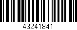 Código de barras (EAN, GTIN, SKU, ISBN): '43241841'