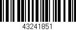 Código de barras (EAN, GTIN, SKU, ISBN): '43241851'