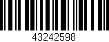 Código de barras (EAN, GTIN, SKU, ISBN): '43242598'