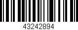 Código de barras (EAN, GTIN, SKU, ISBN): '43242894'