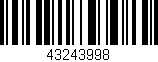 Código de barras (EAN, GTIN, SKU, ISBN): '43243998'