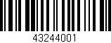 Código de barras (EAN, GTIN, SKU, ISBN): '43244001'
