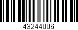 Código de barras (EAN, GTIN, SKU, ISBN): '43244006'