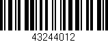 Código de barras (EAN, GTIN, SKU, ISBN): '43244012'