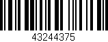 Código de barras (EAN, GTIN, SKU, ISBN): '43244375'