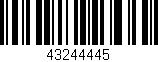 Código de barras (EAN, GTIN, SKU, ISBN): '43244445'