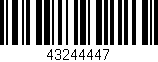 Código de barras (EAN, GTIN, SKU, ISBN): '43244447'