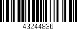 Código de barras (EAN, GTIN, SKU, ISBN): '43244836'