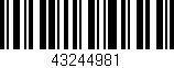 Código de barras (EAN, GTIN, SKU, ISBN): '43244981'