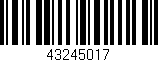 Código de barras (EAN, GTIN, SKU, ISBN): '43245017'