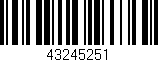 Código de barras (EAN, GTIN, SKU, ISBN): '43245251'