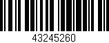Código de barras (EAN, GTIN, SKU, ISBN): '43245260'
