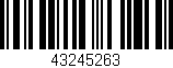 Código de barras (EAN, GTIN, SKU, ISBN): '43245263'