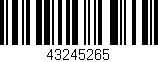 Código de barras (EAN, GTIN, SKU, ISBN): '43245265'