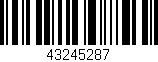 Código de barras (EAN, GTIN, SKU, ISBN): '43245287'