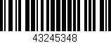 Código de barras (EAN, GTIN, SKU, ISBN): '43245348'