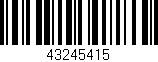 Código de barras (EAN, GTIN, SKU, ISBN): '43245415'