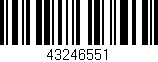 Código de barras (EAN, GTIN, SKU, ISBN): '43246551'