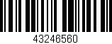Código de barras (EAN, GTIN, SKU, ISBN): '43246560'