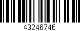 Código de barras (EAN, GTIN, SKU, ISBN): '43246746'